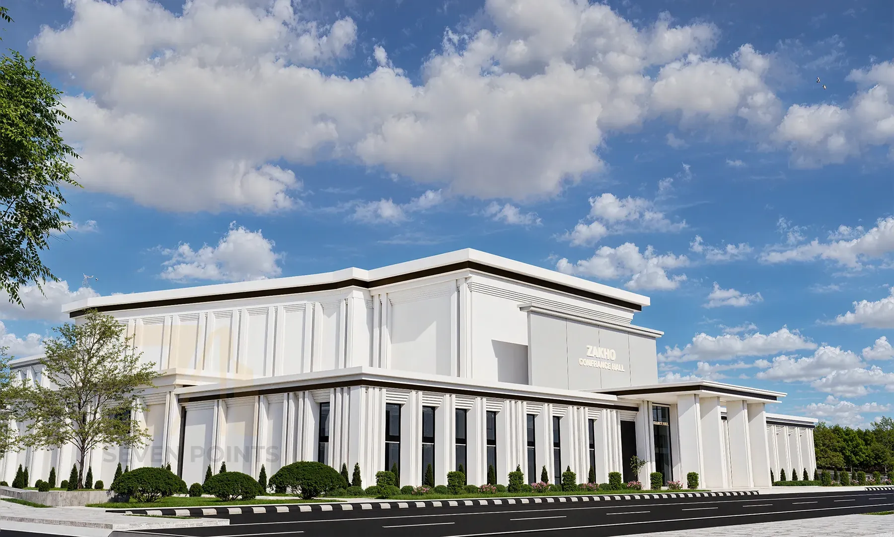 Zakho Conference Hall, side elevation